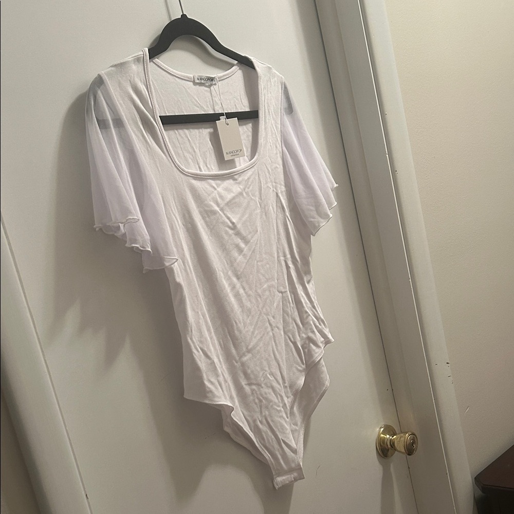 Chic White Women's Bodysuit - Picture 2 of 2